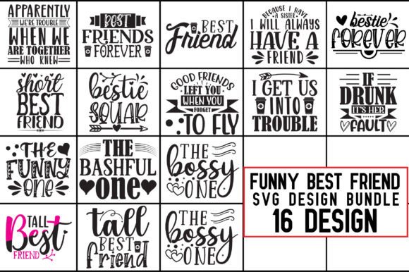 Funny Best Friend Svg Design Bundle: Graphics and Crafts for Sellers