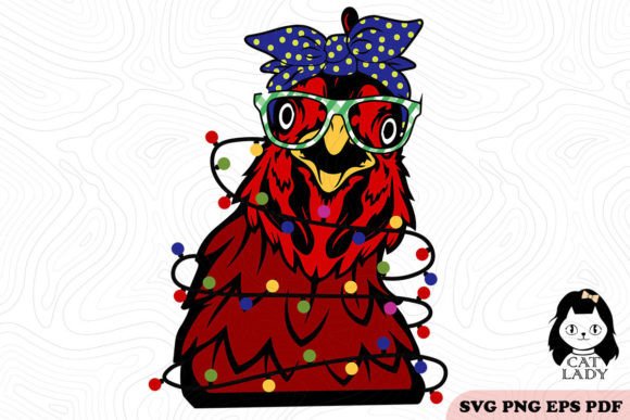 Funny Chicken Christmas SVG PNG Graphics and Crafts Review