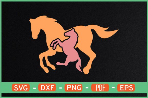 Funny Horses Vector SVG Graphics for Crafts