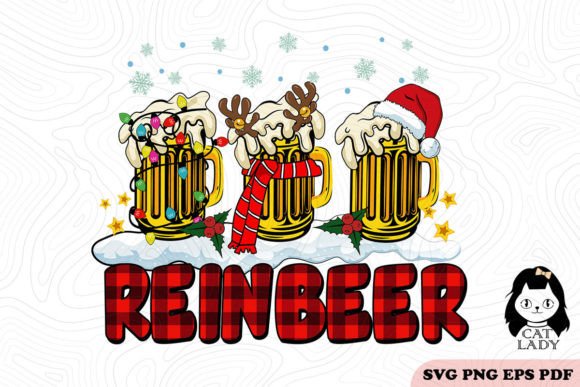 Funny Reinbeer Christmas SVG PNG for Crafts and Graphics