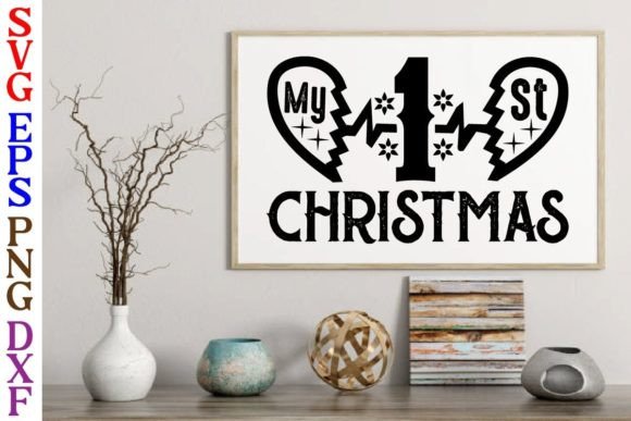 My 1 St Christmas Svg Design for Graphics and Crafts